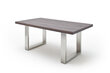 Pusdienu galds MC Akcent Castello, 260x100 cm, tumši brūns/sudrabains cena un informācija | Virtuves galdi, ēdamgaldi | 220.lv