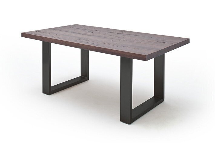 Pusdienu galds MC Akcent Castello, 200x100 cm, tumši brūns/pelēks cena un informācija | Virtuves galdi, ēdamgaldi | 220.lv