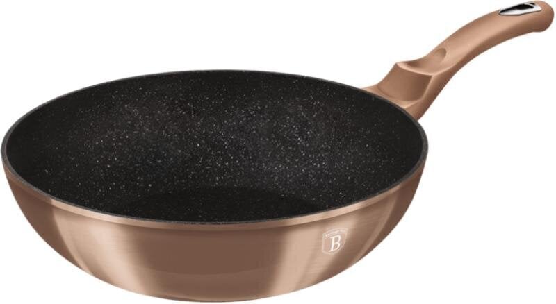 Berlinger Haus Metallic Line Wok panna Rose Gold Edition, 30 cm cena un informācija | Pannas | 220.lv