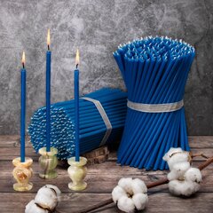 Свечи церковные Diveevo «Синие» N30, 50 шт. цена и информация | Церковные свечи, подсвечники | 220.lv
