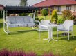 Galds Patio Dine & Relax 70x70 cm, balts/pelēks цена и информация | Dārza galdi | 220.lv