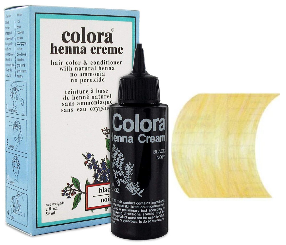 Colora Henna Creme Blond, dabīga krēmveida krāsa uz hennas bāzes cena un informācija | Matu krāsas | 220.lv