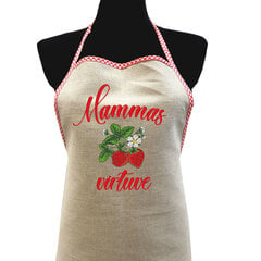 Льняной передник с вышивкой «Mammas virtuve» цена и информация | Оригинальные фартуки | 220.lv