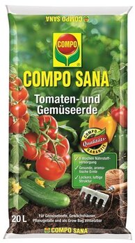 COMPO SANA Substrats tomātiem un dārzeņiem, 20L cena un informācija | Grunts, zeme, kūdra, komposts | 220.lv