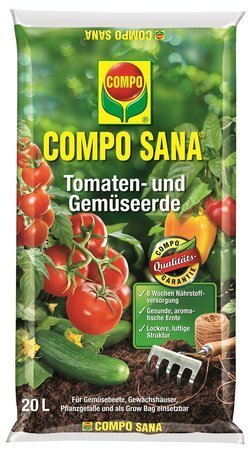 COMPO SANA Substrats tomātiem un dārzeņiem, 20L цена и информация | Grunts, zeme, kūdra, komposts | 220.lv