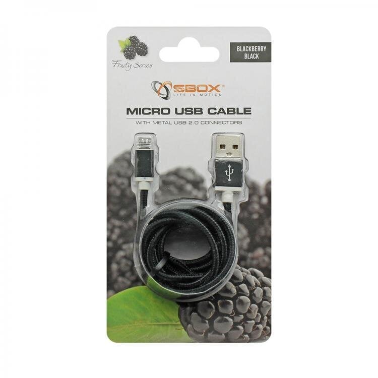 Sbox USB-10315B, USB-MicroUSB, 1,5 m цена и информация | Savienotājkabeļi | 220.lv