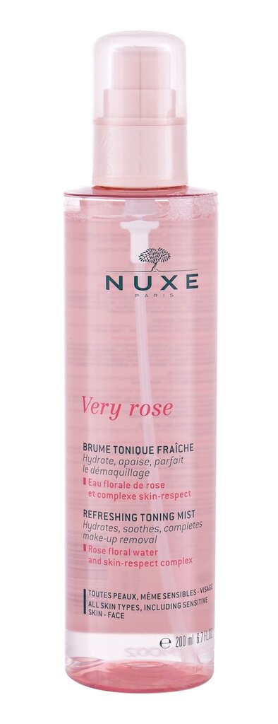 Tonizējoša sejas migla Nuxe Very Rose 200 ml cena un informācija | Sejas ādas kopšana | 220.lv