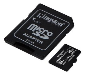 Kingston MicroSDHC 16GB (+ SD adapteris) цена и информация | Карты памяти для телефонов | 220.lv