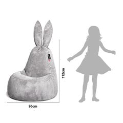 Sēžammaiss Qubo™ Daddy Rabbit, gobelēns, gaiši pelēks cena un informācija | Sēžammaisi, pufi | 220.lv