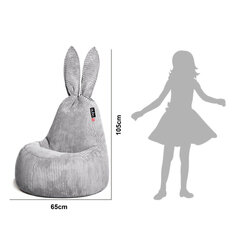 Sēžammaiss Qubo™ Mommy Rabbit, gobelēns, tumši zils cena un informācija | Sēžammaisi, pufi | 220.lv