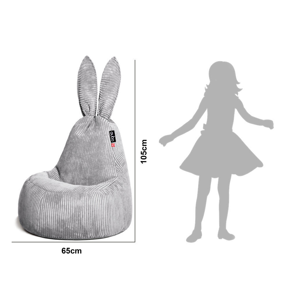 Sēžammaiss Qubo™ Mommy Rabbit, gobelēns, violets cena un informācija | Sēžammaisi, pufi | 220.lv