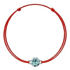 Красная каббала с кристаллом Swarovski, Light Turquoise цена и информация | Женские браслеты | 220.lv