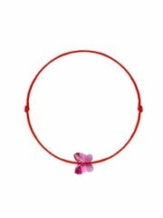 Красная каббала с кристаллом Swarovski, Butterfly Fuchsia цена и информация | Женские браслеты | 220.lv