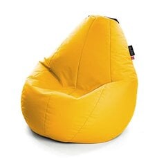 Кресло-мешок Qubo™ Comfort 90, гобелен, желтое цена и информация | Кресла-мешки и пуфы | 220.lv