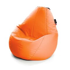 Кресло-мешок Qubo™ Comfort 90, гобелен, оранжевое цена и информация | Кресла-мешки и пуфы | 220.lv
