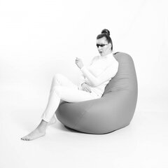 Кресло-мешок Qubo™ Comfort 120, гобелен, светло серое цена и информация | Кресла-мешки и пуфы | 220.lv