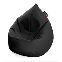 Кресло-мешок Qubo™ Drizzle Drop, гобелен, черное цена и информация | Детские диваны, кресла | 220.lv