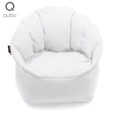 Кресло-мешок Qubo™ Shell, искусственная кожа, белое цена и информация | Кресла-мешки и пуфы | 220.lv