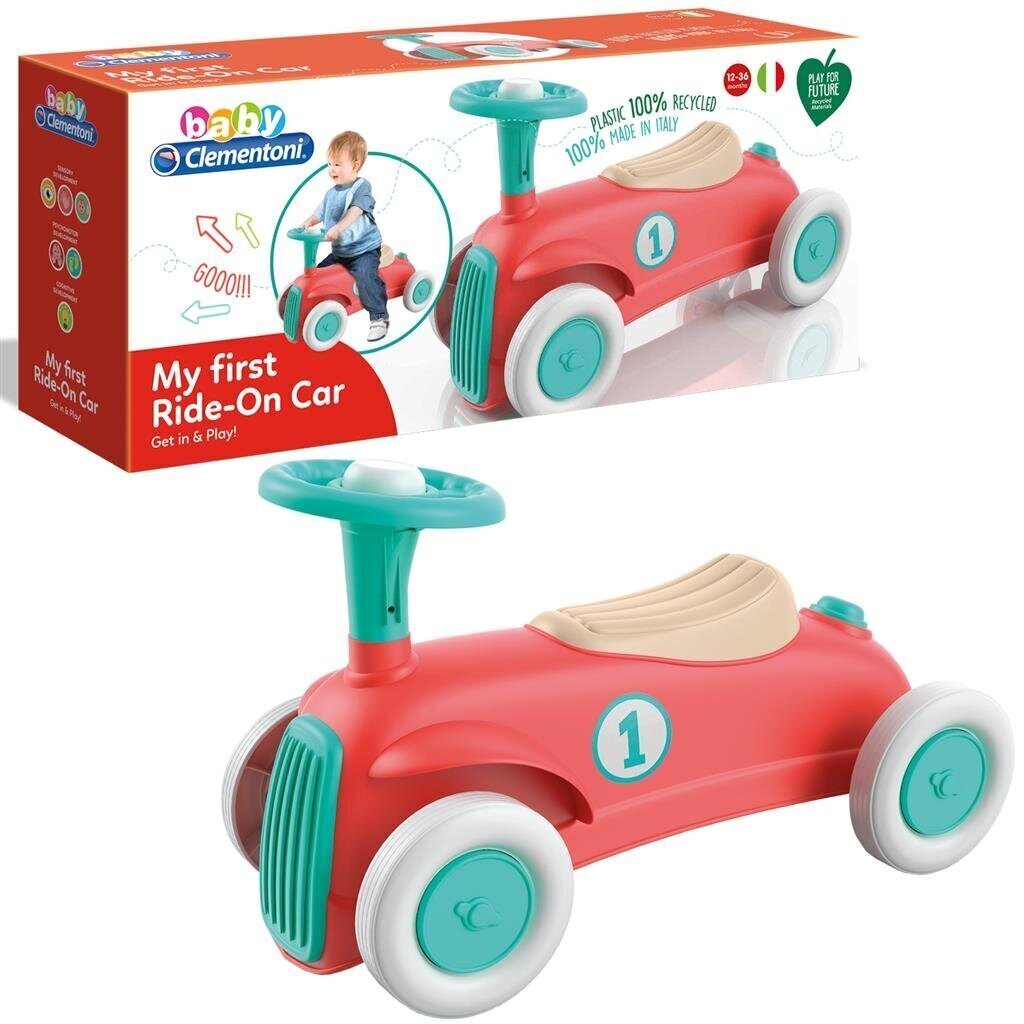 Stumjamā mašīna Clementoni Baby My First Ride-on Car cena un informācija | Rotaļlietas zīdaiņiem | 220.lv