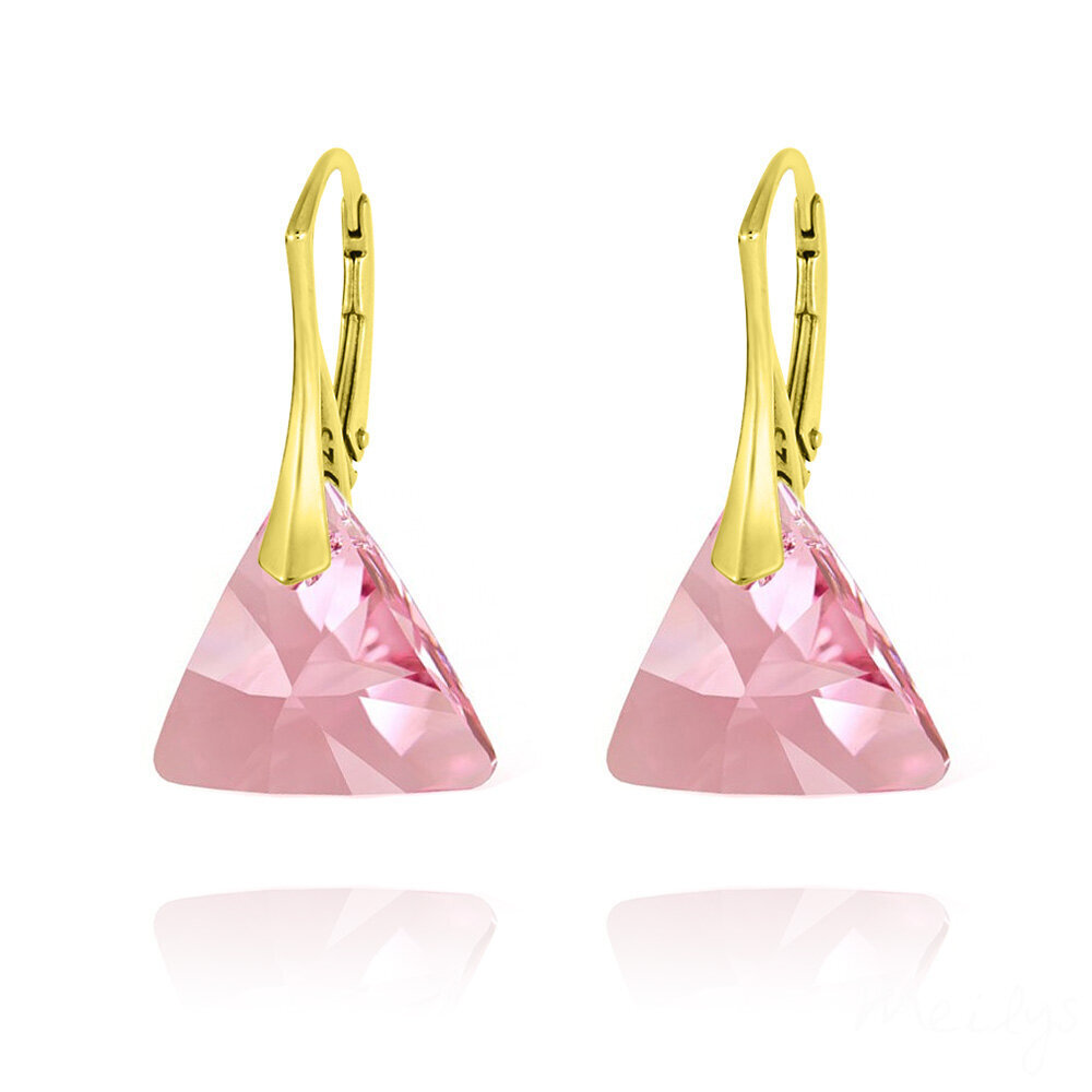 Auskari Triangle, Light Rose, 16 mm cena un informācija | Auskari | 220.lv