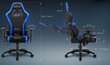 Spēļu krēsls Sharkoon Skiller SGS2, melns/zils cena un informācija | Biroja krēsli | 220.lv