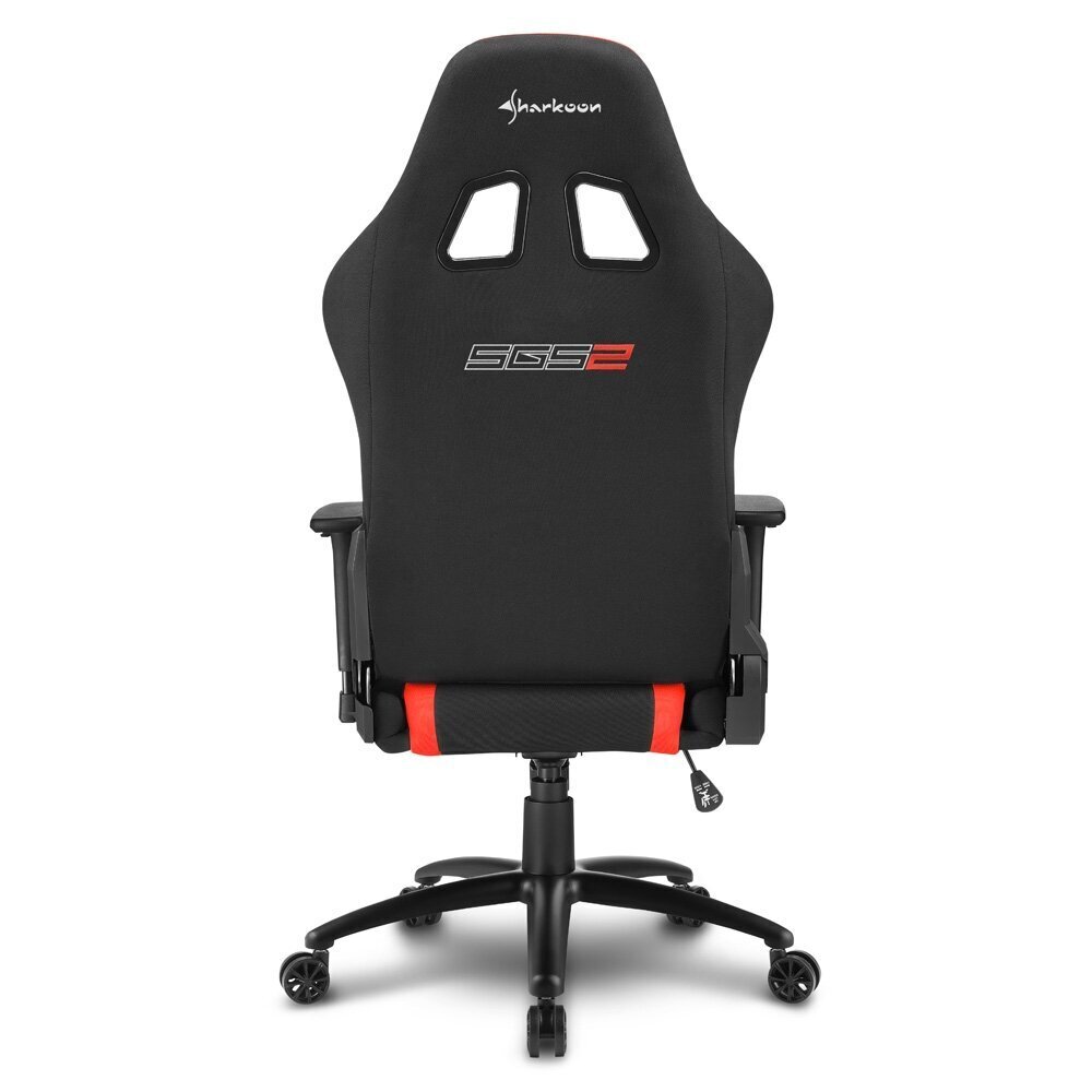 Spēļu krēsls Sharkoon Skiller SGS2, melns/sarkans cena un informācija | Biroja krēsli | 220.lv
