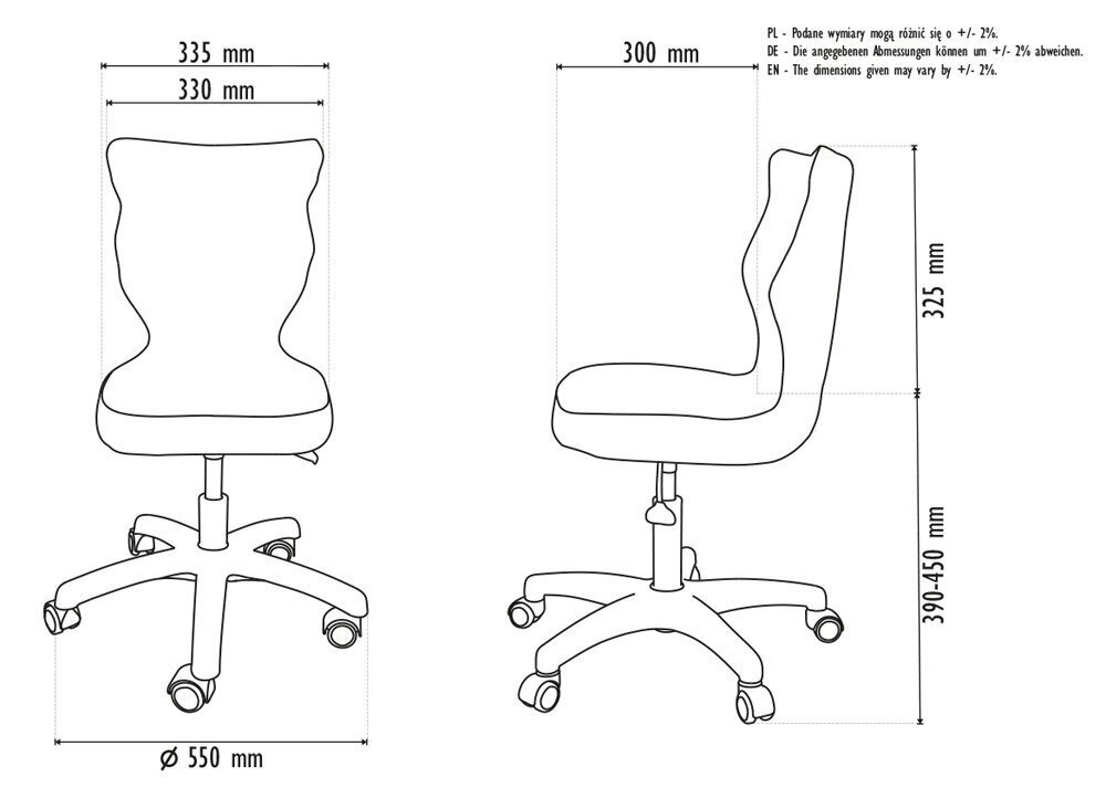 Ergonomisks bērnu krēsls Entelo Good Chair Petit ST31 3, krāsains cena un informācija | Biroja krēsli | 220.lv