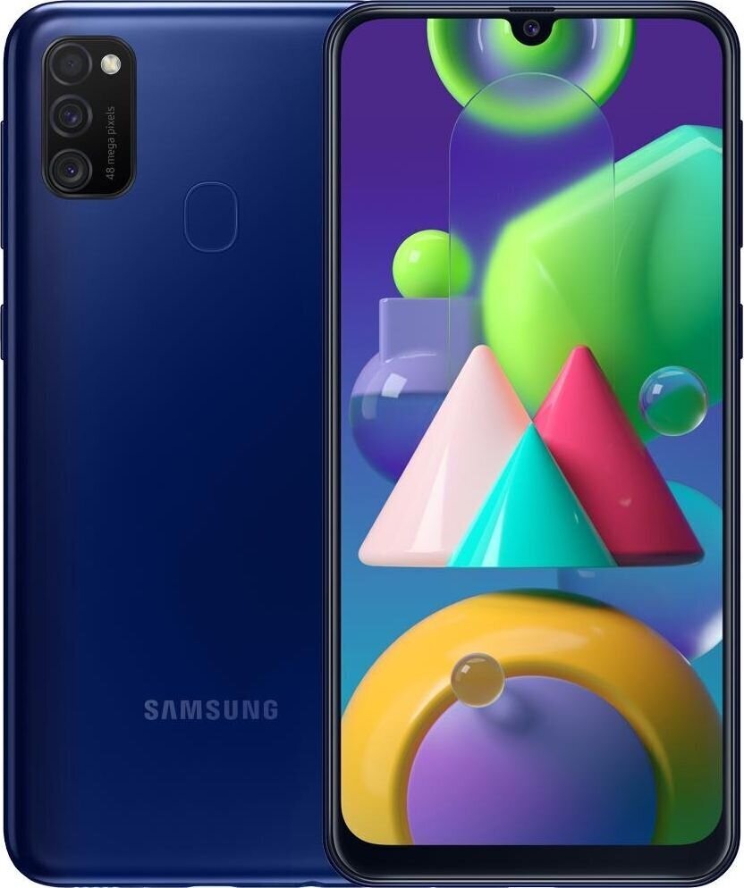 Samsung Galaxy M21, 64GB, Dual SIM Blue цена и информация | Mobilie telefoni | 220.lv