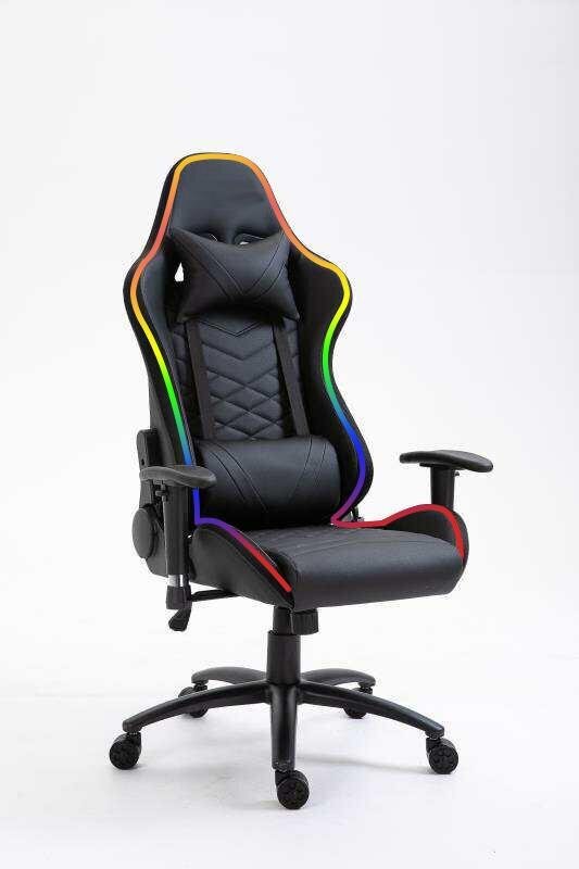Spēļu krēsls Happy Game ar LED apgaismojumu 8051, melns cena un informācija | Biroja krēsli | 220.lv