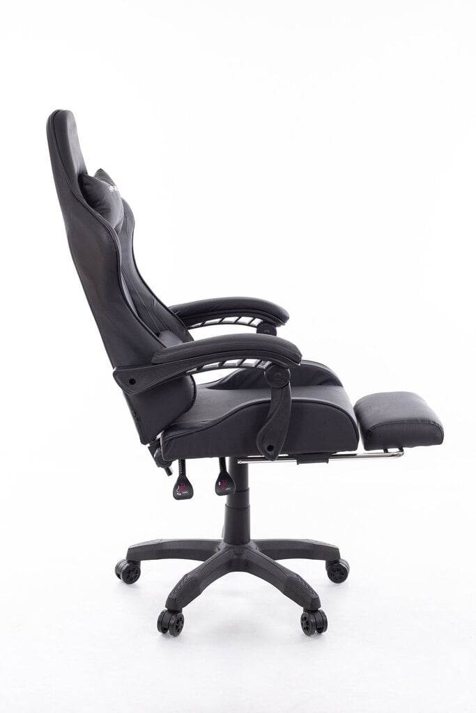 Spēļu krēsls ar kāju balstu Happy Game 7911, melns цена и информация | Biroja krēsli | 220.lv