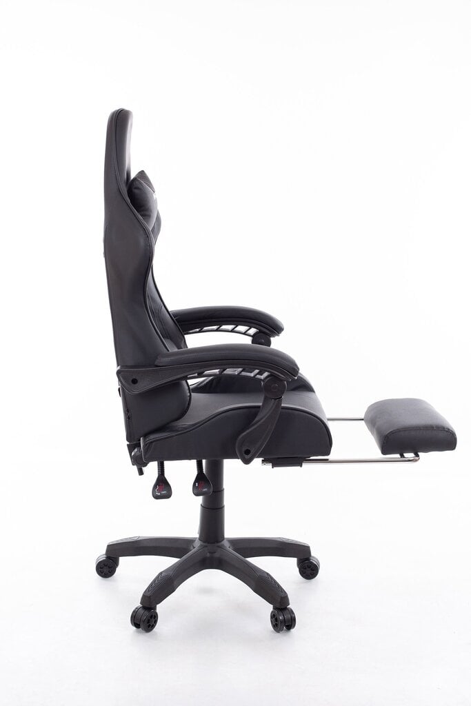 Spēļu krēsls ar kāju balstu Happy Game 7911, melns cena un informācija | Biroja krēsli | 220.lv