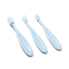 Зубная щетка  BabyOno 550, 3 шт., синие цена и информация | Уход и гигиена ребенка | 220.lv