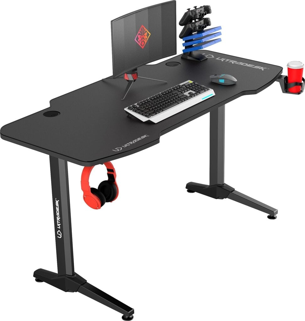 Spēļu galds Ultradesk Frag Black, melns цена и информация | Datorgaldi, rakstāmgaldi, biroja galdi | 220.lv