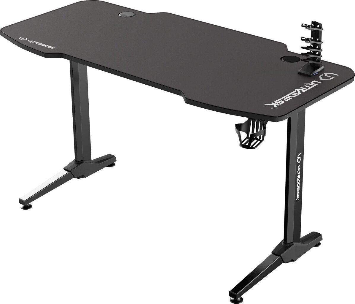 Spēļu galds Ultradesk Frag Black, melns цена и информация | Datorgaldi, rakstāmgaldi, biroja galdi | 220.lv