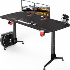 Игровой стол Ultradesk Grand Black, черный/разноцветный цена и информация | Компьютерные, письменные столы | 220.lv