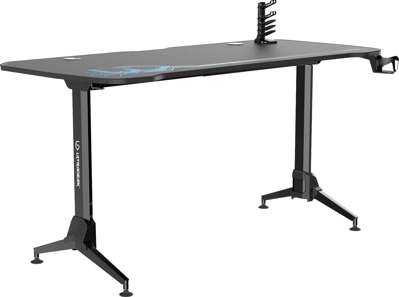 Spēļu galds Ultradesk Grand Blue, melns/zils цена и информация | Datorgaldi, rakstāmgaldi, biroja galdi | 220.lv