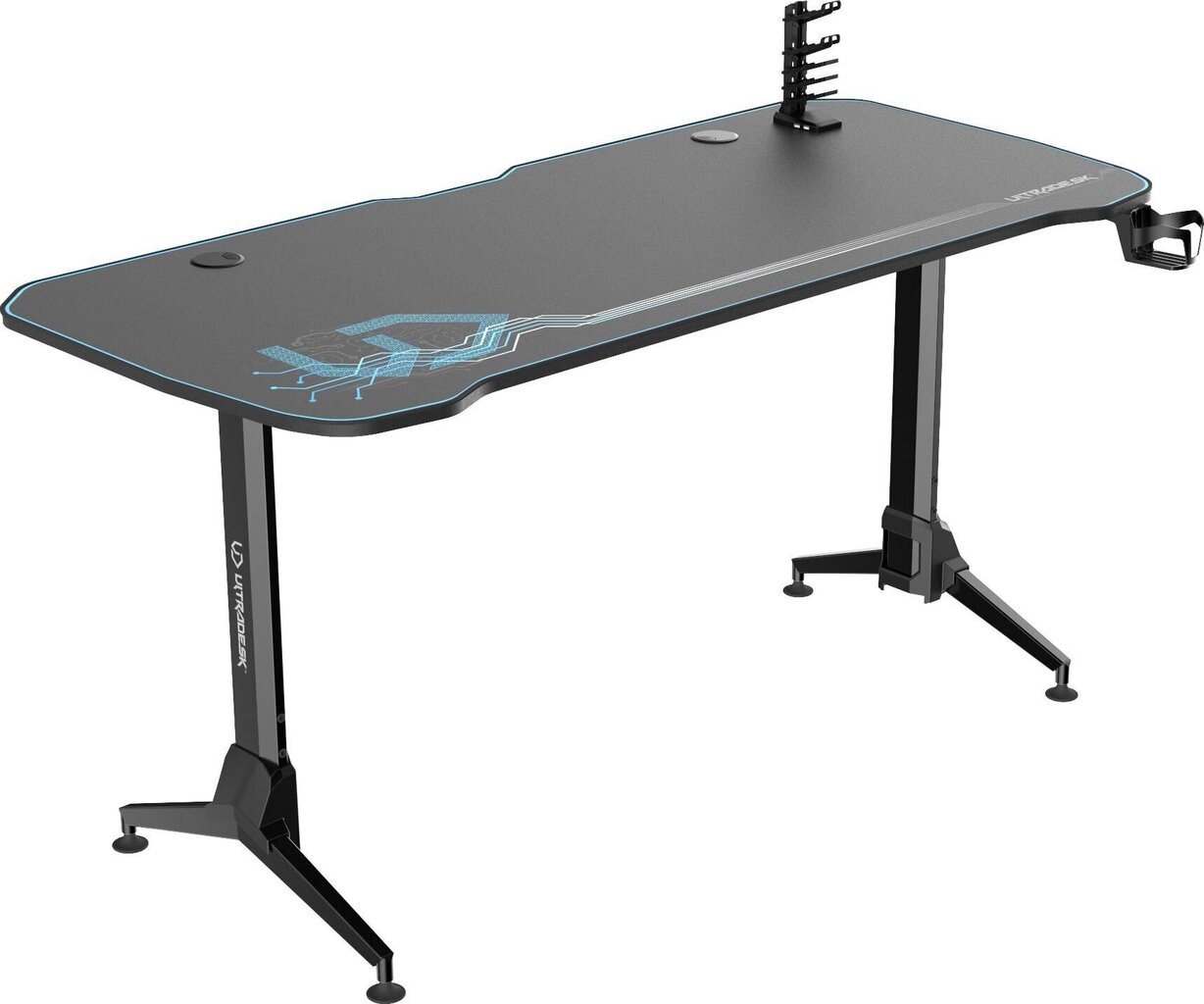 Spēļu galds Ultradesk Grand Blue, melns/zils цена и информация | Datorgaldi, rakstāmgaldi, biroja galdi | 220.lv