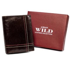 Мужской кошелек из натуральной кожи Always Wild, коричневый цена и информация | Мужские кошельки | 220.lv