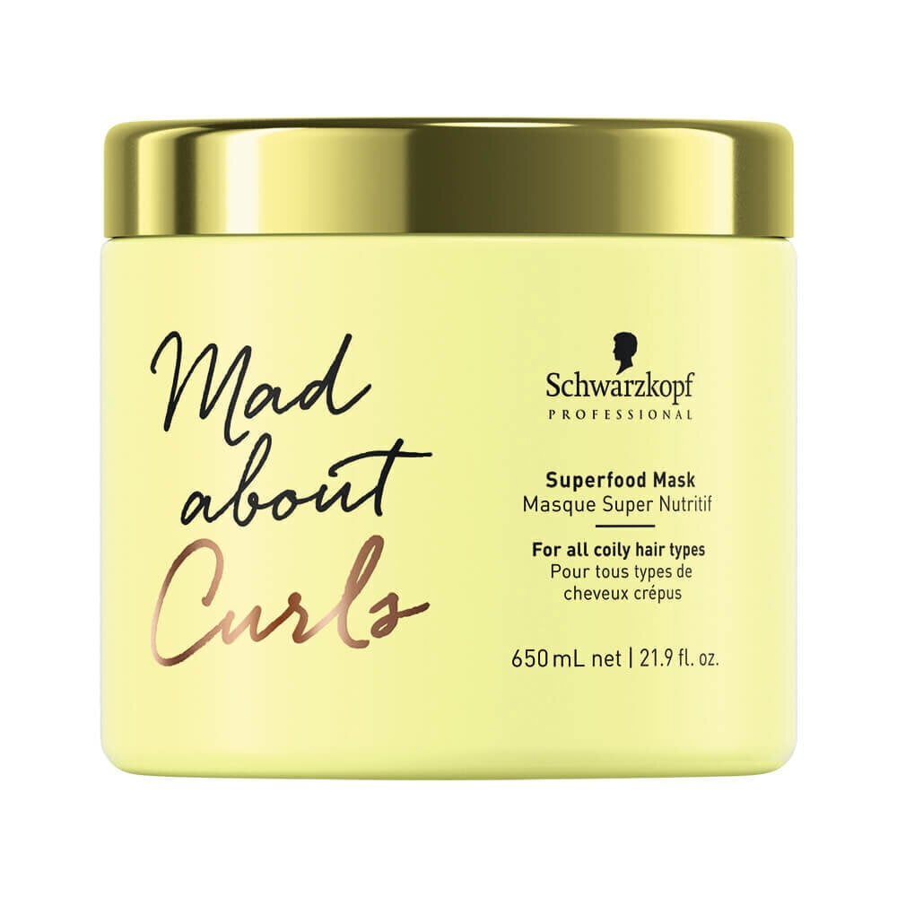 Barojoša maska ​​cirtainiem matiem Schwarzkopf Professional Mad About Curls Superfood Mask, 650 ml cena un informācija | Matu uzlabošanai | 220.lv