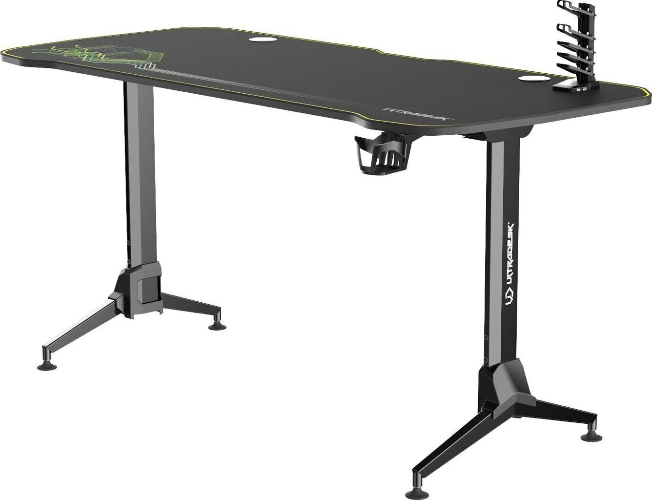 Spēļu galds Ultradesk Grand Green, melns/zaļš цена и информация | Datorgaldi, rakstāmgaldi, biroja galdi | 220.lv