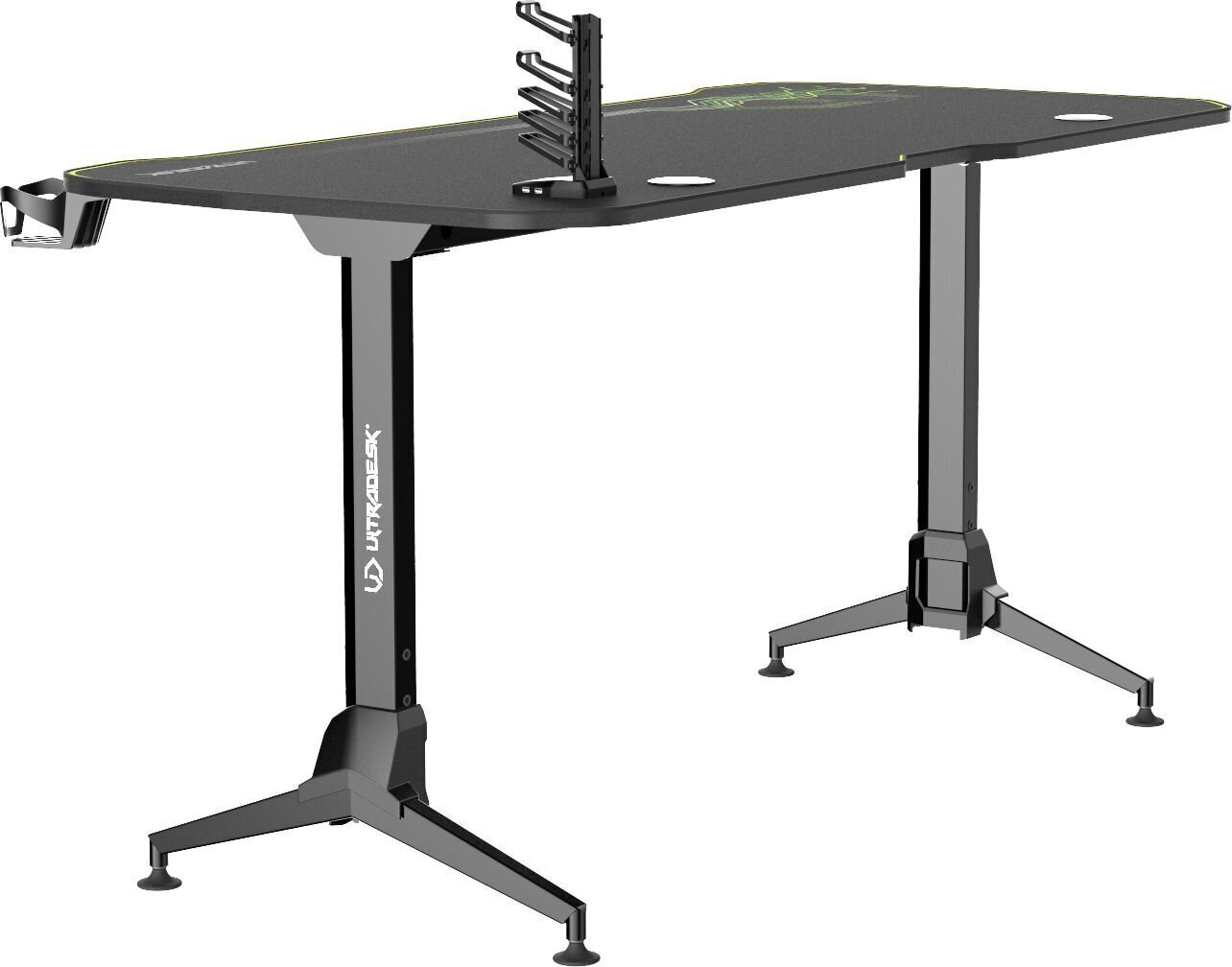 Spēļu galds Ultradesk Grand Green, melns/zaļš cena un informācija | Datorgaldi, rakstāmgaldi, biroja galdi | 220.lv