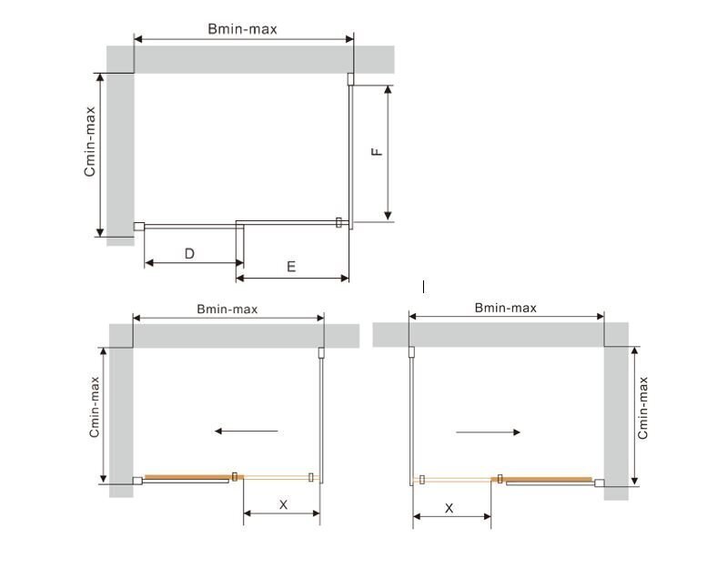 Dušas kabīne Mexen Omega, 8 mm, 150x70,80,90,100, grey цена и информация | Dušas kabīnes | 220.lv