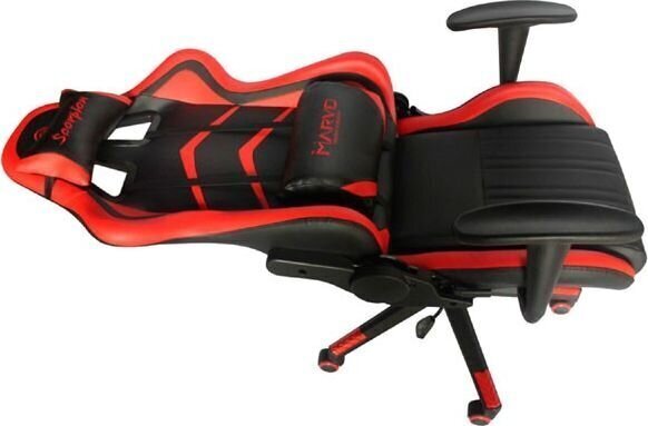 Spēļu krēsls Marvo CH-106, melns/sarkans cena un informācija | Biroja krēsli | 220.lv