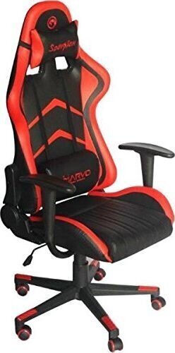 Spēļu krēsls Marvo CH-106, melns/sarkans цена и информация | Biroja krēsli | 220.lv