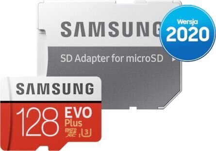 Samsung EVO Plus microSD 2020 128GB atmiņas karte цена и информация | Atmiņas kartes mobilajiem telefoniem | 220.lv