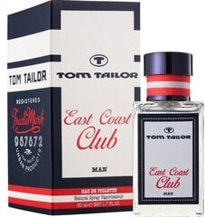 Tualetes ūdens vīriešiem Tom Tailor East Coast Club Man EDT 50ml cena un informācija | Vīriešu smaržas | 220.lv