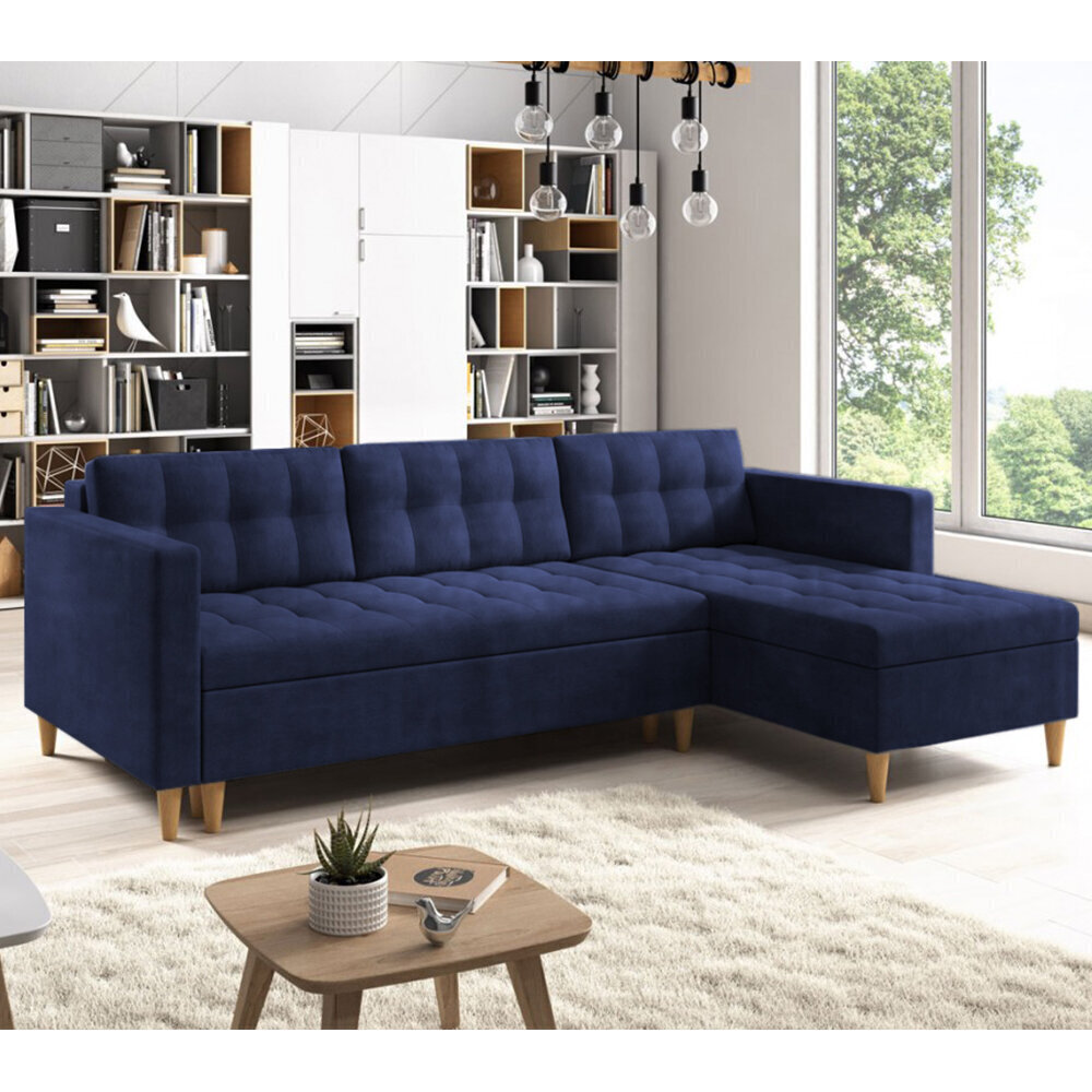 Universāls stūra dīvāns Selsey Kopenhaga, zils/brūns cena un informācija | Stūra dīvāni | 220.lv