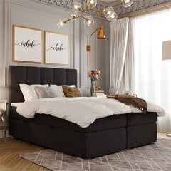 Кровать Selsey Erlar 160x200 см, черная цена и информация | Кровати | 220.lv