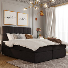 Кровать Selsey Erlar 180x200 см, черная цена и информация | Кровати | 220.lv