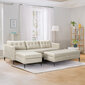 Universāls stūra dīvāns Selsey Kopenhaga ar pufu, krēmkrāsas cena un informācija | Stūra dīvāni | 220.lv
